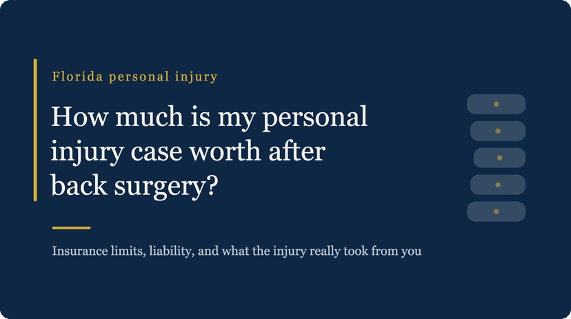 How Much Is My Personal Injury Case Worth If I Need Back Surgery?